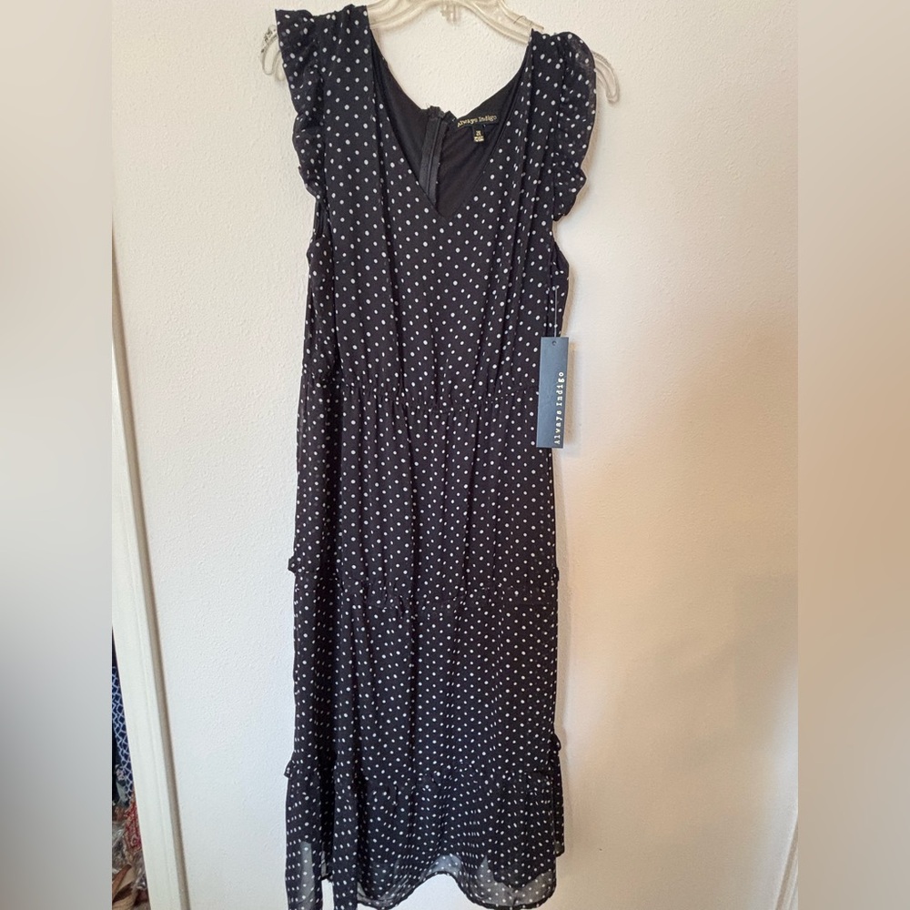Black Polka Dot Maxi Dress